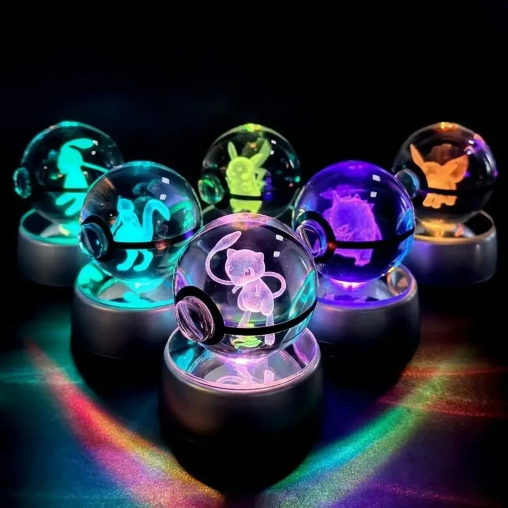 Pokéballs cristal LED qui brillent